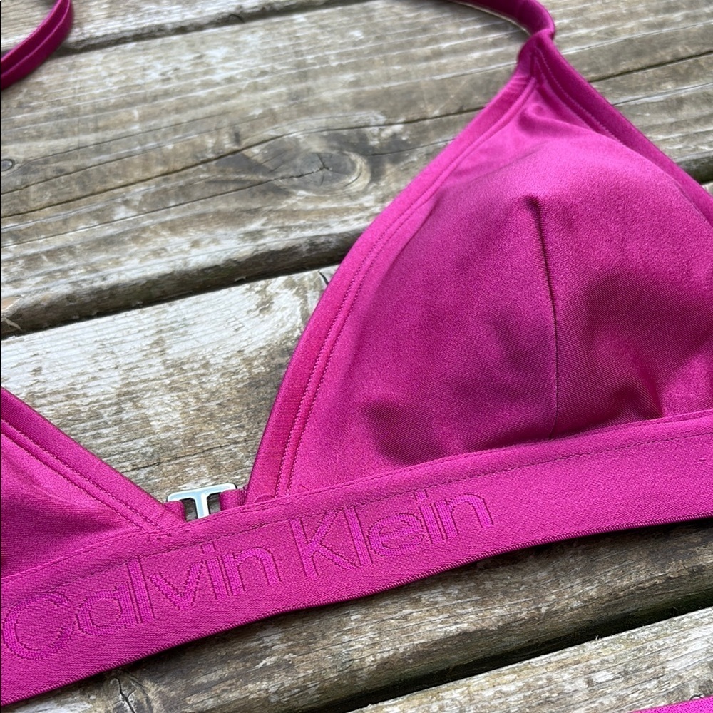 NWT Calvin Klein Fuchsia Bikini Set size L - Picture 6 of 14